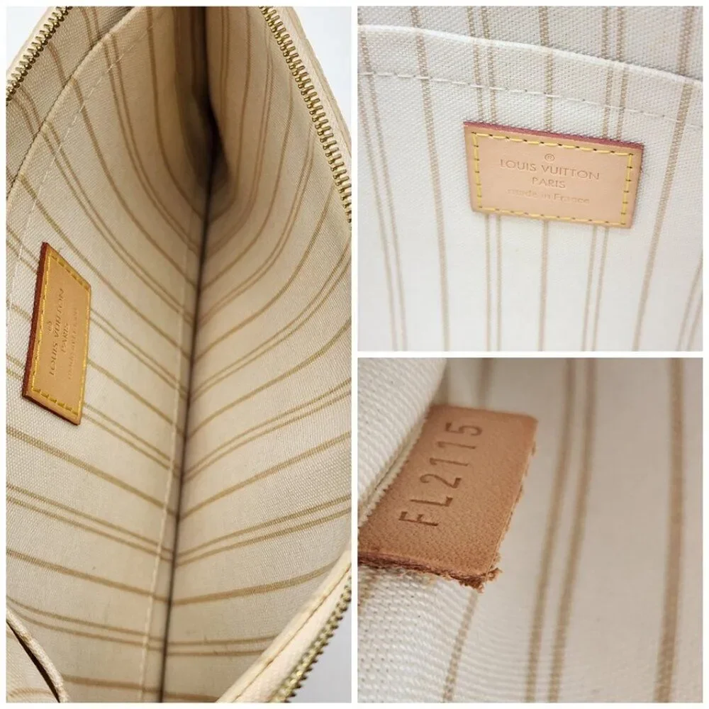 Louis Vuitton Neverfull GM Pochette in Damier Azur Canvas Excellent Condition